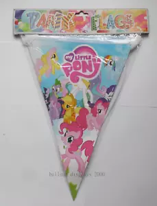 MY LITTLE PONY Flag Banner - Bunting 2m Long 10 Flags Birthday Party Decoration - Picture 1 of 1