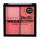 Technic Matte Mega Blush Palette, 4 Colours, Blusher, Deep Red Peach Pink Dolly