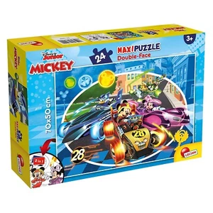 Puzzle Disney Lisciani 24pz 70x50cm reversibile Topolino Race car - Foto 1 di 5