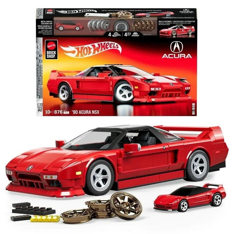 Mattel Brick Shop Hot Wheels Elite Series ’90 Acura NSX 876 piezas, ¡Envío hoy! Foto 1 de 4