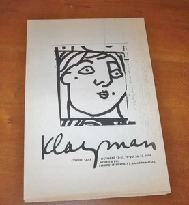 1996 Toby Klayman Künstler Broschüre San Francisco Studio Verkauf Werbung - Bild 1 von 10