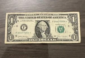 $1 One Dollar 2017 Star Note 04477054* Duplicate - Picture 1 of 6