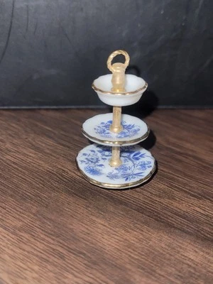 Dollhouse Miniature Reutter Cake Pastry Dessert Stand - Image 1 of 4