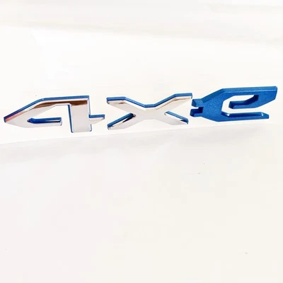 Adhesivo emblema insignia maletero trasero ABS 3D 4xe cromo azul para camioneta SUV 4x4 Foto 1 de 3
