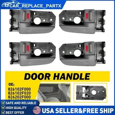 4x Gray Door Handle Inner For Kia Spectra 2004-2008 2009 Spectra5 Right Left EKK - Image 1 of 4