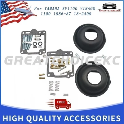 Carburetor Rebuild Repair Kit For YAMAHA XV1100 VIRAGO 1100 1986-87 18-2409 US Foto 1 de 4