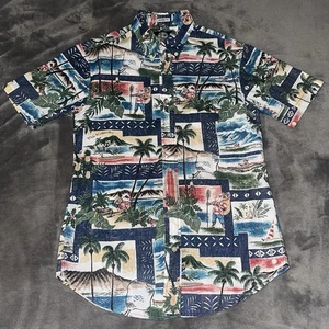 Reyn Spooner Christmas Hawaiian Shirt Sz M Mele Kalikimaka Hawaiian Santa 2018 - Picture 1 of 18