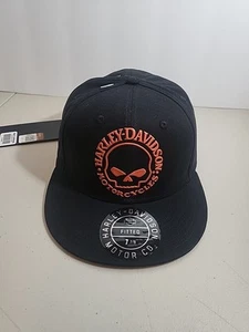 Harley-Davidson Herren Willie G Skull Fitted Baseball Cap/Mütze Schwarz 7 7/8 4XL - Bild 1 von 9