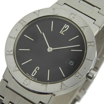 BVLGARI Bulgari BB33SSD Black Dial Stainless Steel Swiss Quartz Men's Watch - Image 1 of 4