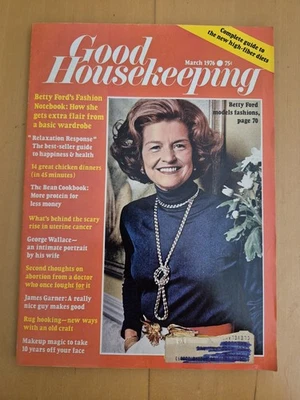 GOOD HOUSEKEEPING Magazine MARCH 1976 Betty Ford's Fashion Notebook - Image 1 of 4