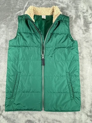 CARTER'S KID- BOYS FOREST GREEN ZIPPER VEST W/FAUZ FUR NECK SIZE 10/10A - Image 1 of 4