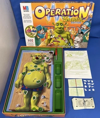 MB Games Operation Shrek Edition Board Game - 2004 Rare - 100% Complete - Image 1 of 4