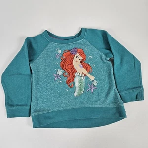 Disney Store Japan Girl’s Sweatshirt Blue the Little Mermaid Crewneck Size 4 - Picture 1 of 5