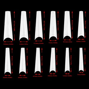 Clear False Nail Tips Unique Easy To Shape Artificial Nail Tips Charming For - Picture 1 of 12