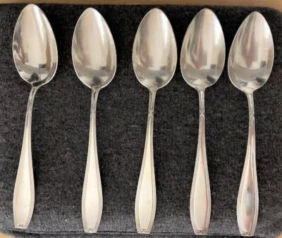 Gowe Alpacca Menülöffel GW Kreuzband 5 Stück, 21,4 cm - Bild 1 von 4