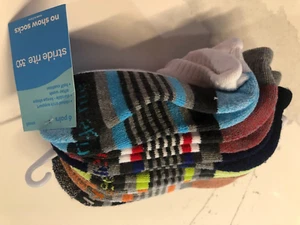 NEW Stride Rite 6 Pack Youth Boys Size 6-8 Multicolored No Show Socks - Picture 1 of 4