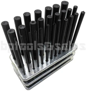 28pc Center Punch Transfer Punch Set Steel Machinist Thread Tool Kit Metal Stand - Picture 1 of 1