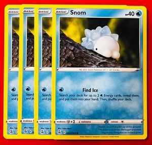 4x Snom 084/264 Pokémon TCG Fusion Strike NM Playset Lot Common Yuka Morii - Picture 1 of 1