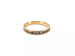 14KT Yellow Gold 2.00g Diamond Ring Band Size 6.5, 36pts tw Approx. - Picture 1 of 13