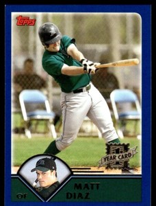 2003 Topps Traded & Rookies Matt Diaz Rookie Tampa Bay Devil Rays #T170