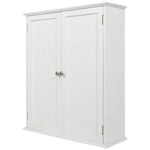 27.6in Length Bathroom Cabinet Wall Mounted Over Toilet Storage with 2 Doors - Picture 1 of 9