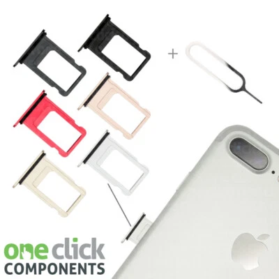 For iPhone 7 + 7 Plus SIM Tray Card Slot Holder Replacement All Colours - Image 1 of 3