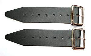 Leather Kilt Strap and Buckle 5" Extender Extension 1.5" wide x 2 (Pair) Black - Picture 1 of 1