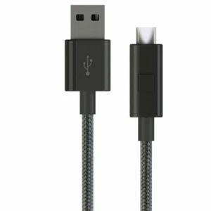 Verizon Braided Black 4FT microUSB Charge Data Cable for Samsung Motorola HTC LG - Picture 1 of 5