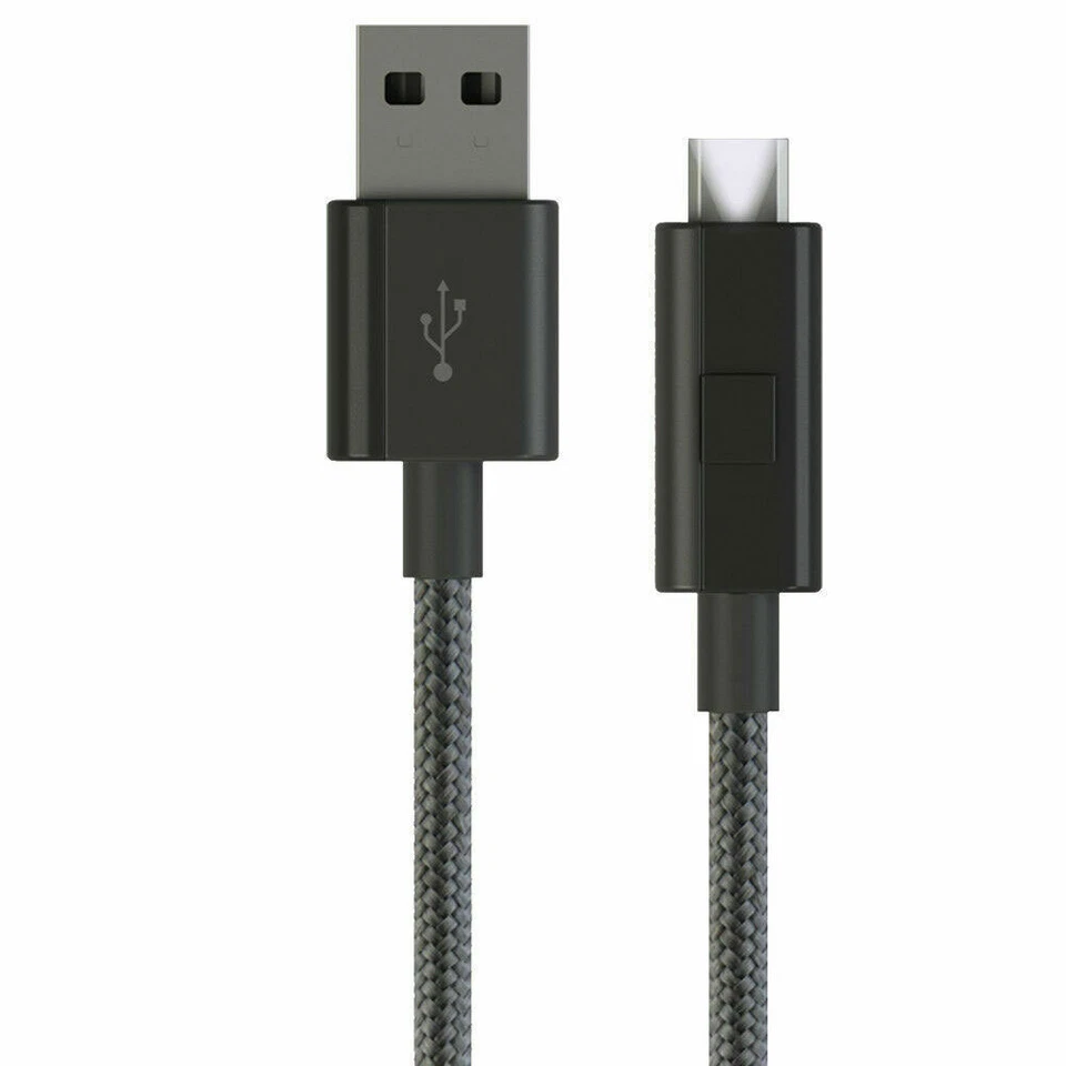Verizon Braided Black 4FT microUSB Charge Data Cable for Samsung Motorola HTC LG - Image 1 of 4