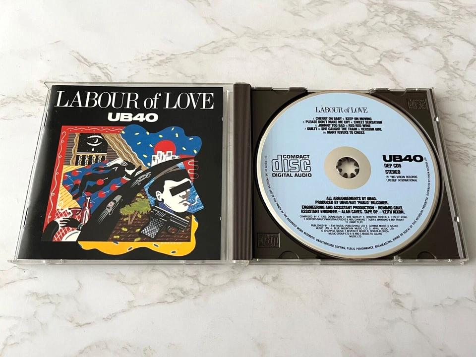UB40 Labour Of Love CD WEST GERMANY BLUE FACE Virgin/DEP DEPCD5 James Brown RARE - Imagem 1 de 4