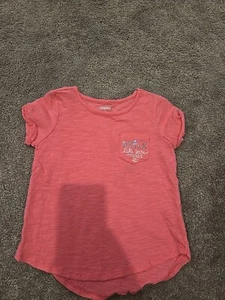 Kids Girls Gymboree Short Sleeve Tee Size 5 Pink "Smile Like You Mean It" - Picture 1 of 3