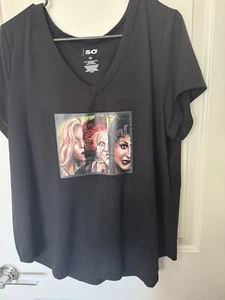 Damen Design buntes Hokuspokus Kurzarm Top Größe 1X NEU!! - Bild 1 von 3