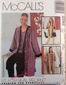 McCALLs 2292 VTG 90s Palmer Pletsch JACKET colorblock drop shoulder Large UNCUT - Picture 1 of 9