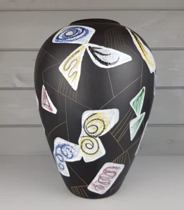 XXL Vintage RUSCHA KERAMIK Floor Vase with MAROKKO decor West German Pottery 50s - Picture 1 of 6