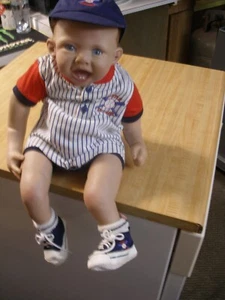 Ashton Drake Michael Little Slugger Lifelike Real Baby Boy Doll Chyle with COA - Picture 1 of 16