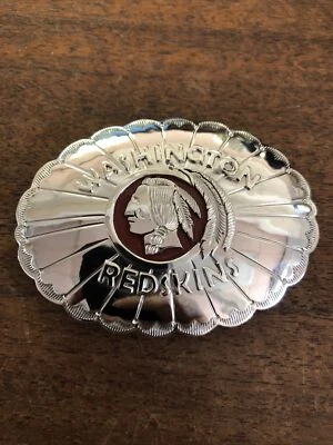 Impresionante hebilla de cinturón navajo nativo americano Washington Redskins Ronald Sardo #B Foto 1 de 4