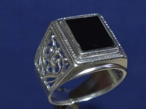Men Ring ! SILVER 875 RIDER BIKER Vintage Russian MOTORCYCLE old jewelry - Picture 1 of 12