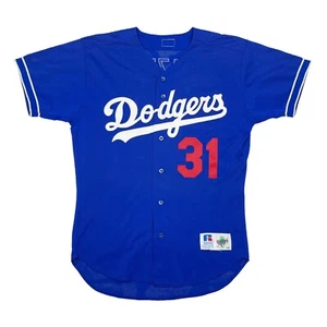 VTG LOS ANGELES DODGERS #31 PIAZZA AUTHENTIC RUSSELL ATHLETIC JERSEY SIZE 46 - Picture 1 of 6