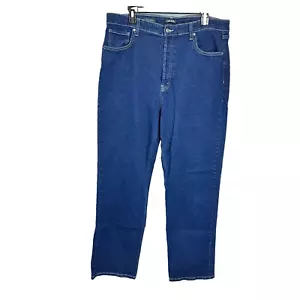Pantalones de mezclilla Wild Fable talla grande 18 botones mosca tiro súper alto rectos lavado oscuro - Imagen 1 de 14