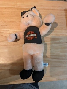 vintage 1993 harley davidson motorcycle stuffed pig with tags - Picture 1 of 13
