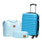 Suitcase Set 3 Piece Luggage Set Carry On 3 piece set (DB/TB/20) Sky Blue