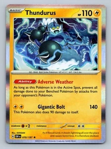 Pokemon TCG Thundurus Rare Holo #070/197 Obsidian Flames - Picture 1 of 2