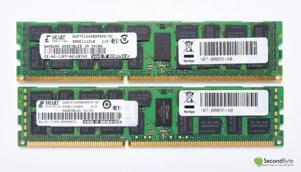 NetAPP X3205-R6 16GB (2 X 8GB) DIMM V6280 SA620 FAS6280 Memory 107-00096+A0  - Image 1 of 1