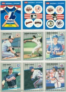 MLB - LOTE DE BÉISBOL - 1989 - FLEER - 37 TARJETAS DIFERENTES + PEGATINAS + - Imagen 1 de 5