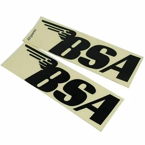 BSA Stickers Decal Black 127mm x 40mm A65 A10 B44 B25 A75 BSA x 2 Units ECs - Picture 1 of 3