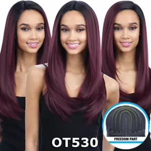 FREETRESS EQUAL SYNTHETIC LACE FRONT LONG STRAIGHT HAIR WIG - FREEDOM PART 201 - Picture 1 of 17
