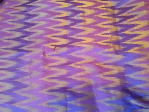2.25yds x44" PURPLE SHADES METALLIC GOLD FLAME STITCH DESIGN BROCADE FABRIC - Picture 1 of 7
