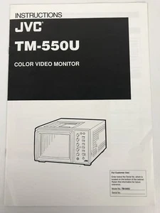 JVC  TM-550U Color Video Monitor,  Operating Instructions Manual - Picture 1 of 1