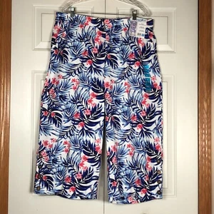 Caribbean Joe Women’s Hawaiian Tropical Beach Pants XL Loose Fit Wide Leg NWT - Picture 1 of 4