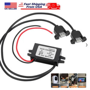USB C Converter Mini 12V-24V to 5V 3A Out Charger Adapter DC DC Step Down Power - Picture 1 of 13